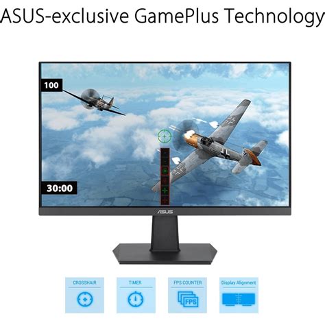 ASUS VA24EHF Eye Care Monitor|24 inch|IPS Full HD|Frameless|100Hz|Adaptive-Sync|1ms MPRT|HDMI|Low Blue Light|Flicker Free|VESA